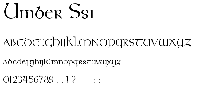 Umber SSi font